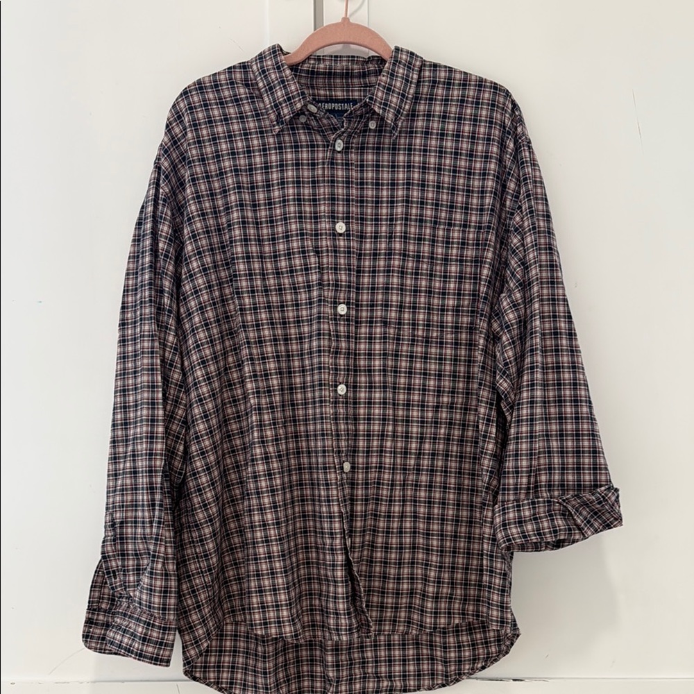 Aeropostale Unisex Plaid Flannel